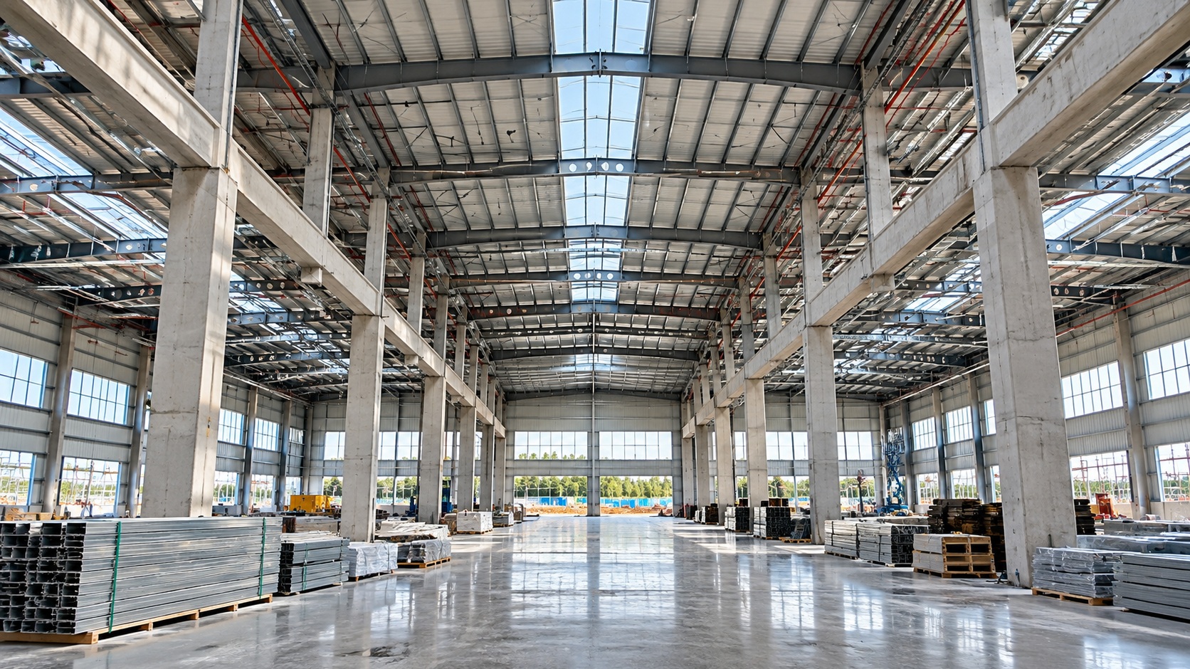 Industrial warehouse interior